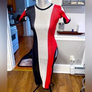 Caribbean Net Swim Cover Dress